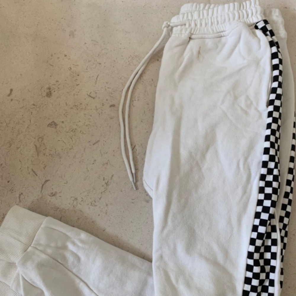 Danielle guizio checkerboard sweatpants.